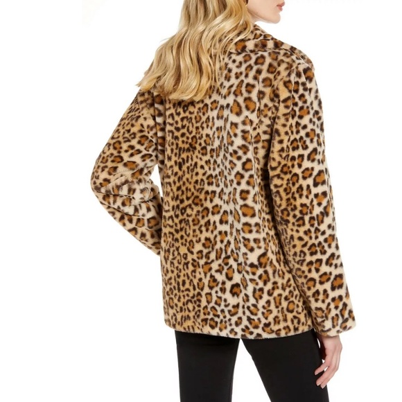 Halogen Leopard Print Faux Fur Coat - XS/S - Picture 3 of 16